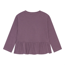 Birkholm Peplum Rib Bluse Støvet Lilla